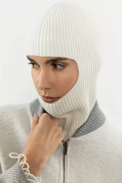 Store Peserico Balaclava In Lana Seta Cashmere