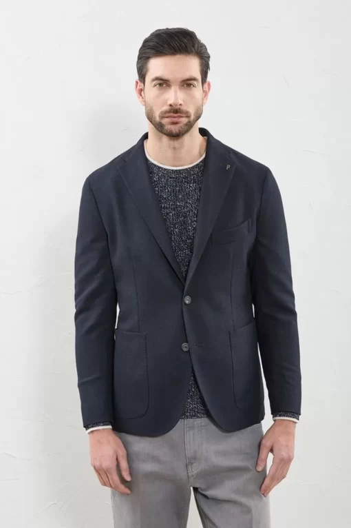 Sale Peserico Blazer 3 Bottoni In Flanella