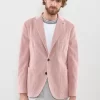 Discount Peserico Blazer A 3 Bottoni In Velluto Di Cotone Melange