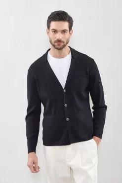 Online Peserico Blazer In Maglia In Prezioso Filato Di Pura Lana