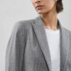 Best Peserico Blazer Monopetto In Flanella Gessata