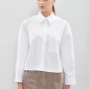 New Peserico Camicia Crop In Popeline Stretch