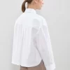 New Peserico Camicia Crop In Popeline Stretch