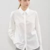 Online Peserico Camicia In Crepe De Chine Di Seta Stretch