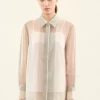 New Peserico Camicia In Organza Di Seta