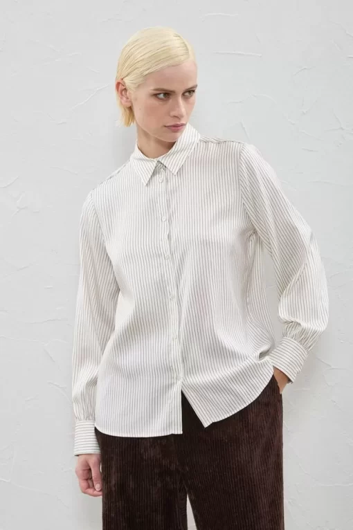 Outlet Peserico Camicia In Tela Di Seta Cotone