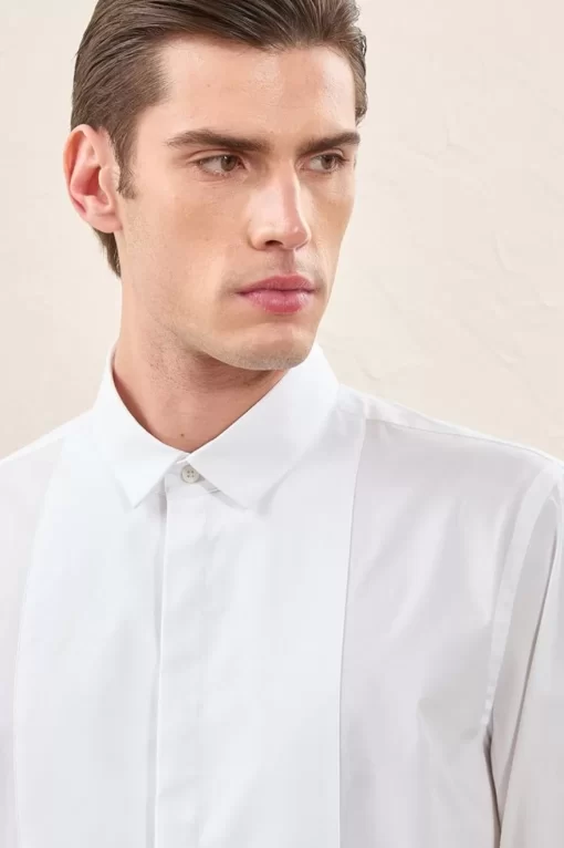 Outlet Peserico Camicia Smoking Con Plastron