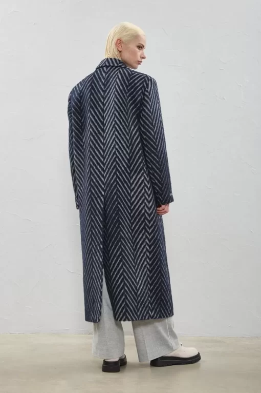 Flash Sale Peserico Cappotto In Maxi Chrevon Garzato In Lana Alpaca