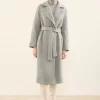 Clearance Peserico Cappotto In Panno Diagonale Di Lana E Lurex