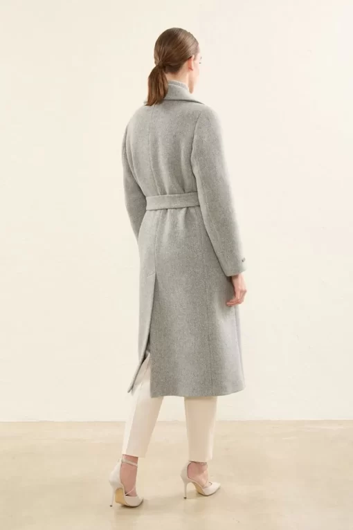 Clearance Peserico Cappotto In Panno Diagonale Di Lana E Lurex