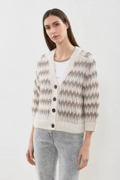 Cheap Peserico Cardigan In Lana, Alpaca, Angora E Paillettes