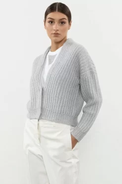 Best Peserico Cardigan In Misto Alpaca Suri E Paillettes