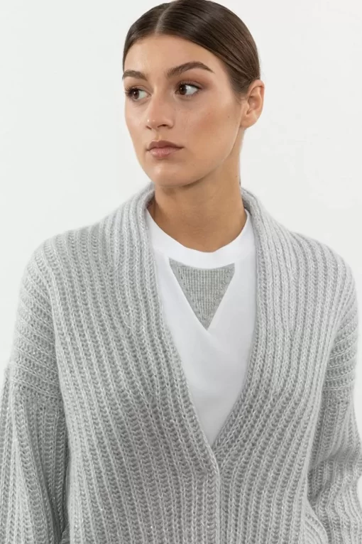 Best Peserico Cardigan In Misto Alpaca Suri E Paillettes