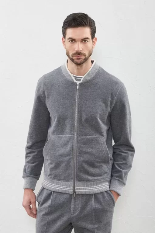 Cheap Peserico Felpa Full Zip Collo A Bomber