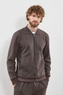 Cheap Peserico Felpa Full Zip Collo A Bomber