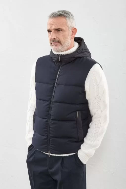 Cheap Peserico Gilet Bimaterico Imbottito In Piuma