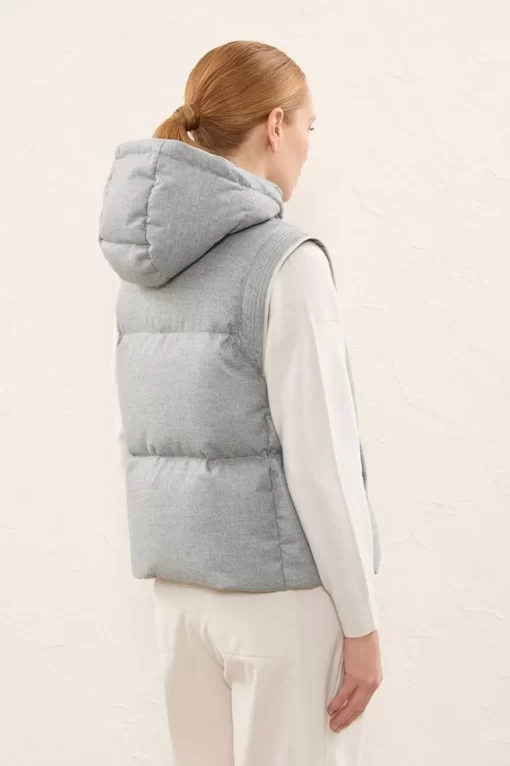 Cheap Peserico Gilet In Flanella Imbottito In Piuma