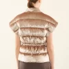 Best Peserico Gilet In Piuma In Velluto Effetto Bagnato