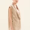 Hot Peserico Gilet Smoking In Velluto Ricamato Con Paillettes