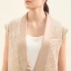 Hot Peserico Gilet Smoking In Velluto Ricamato Con Paillettes