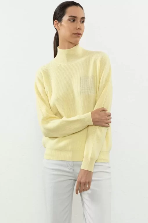 Best Peserico Maglia A Collo Alto In Lana, Seta E Cashmere