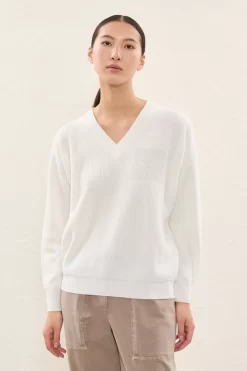 Online Peserico Maglia A V In Lana, Seta E Cashmere