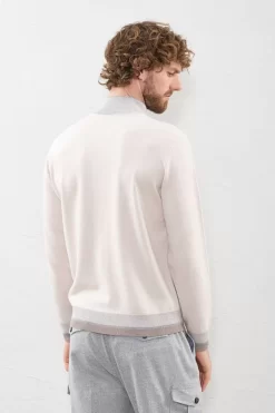 Sale Peserico Maglia Full Zip In Lana, Seta E Cashmere