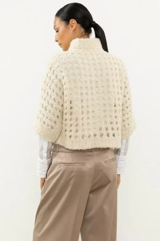 Online Peserico Maglia In Filato Boucle Di Lana D'Alpaca Lurex