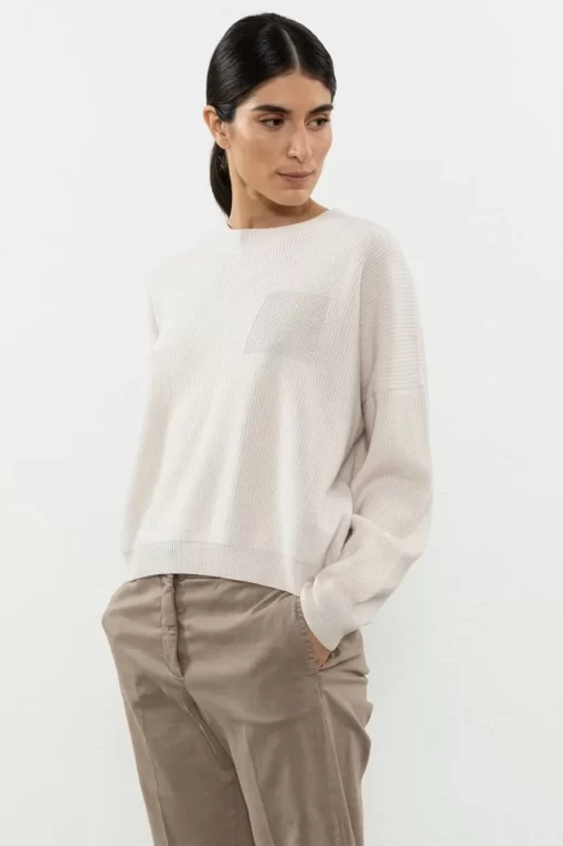 Online Peserico Maglia In Lana, Seta E Cashmere Con Punto Luce