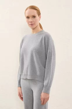 Store Peserico Maglia In Lana, Seta E Cashmere Con Punto Luce