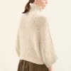 New Peserico Maglia In Lana Vergine, Alpaca E Maxi Paillettes