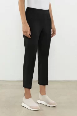 Shop Peserico Pantalone A Sigaretta Iconic Fit In Tela Double Bistretch