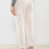 Hot Peserico Pantalone Chino Tasconato Con Coulisse Tinto In Capo