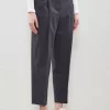 Best Sale Peserico Pantalone Con Pinces In Twill Di Lana