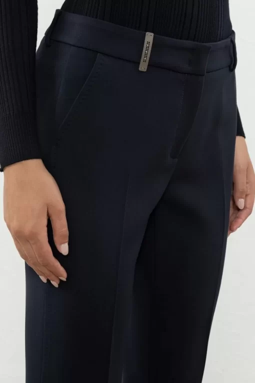 Shop Peserico Pantalone Iconic 4718 In Tela Tecnica Double Compatta