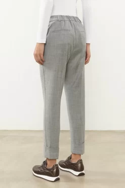 Shop Peserico Pantalone In Flanella Di Lana Lurex