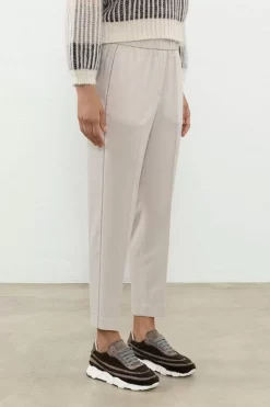 Cheap Peserico Pantalone In Flanella Stretch Di Lana E Cashmere