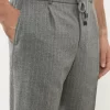 Online Peserico Pantalone Jogger In Flanella Gessata