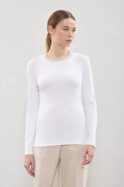 Cheap Peserico Top In Jersey Con Collo In Tricot