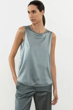 Clearance Peserico Top In Raso Di Seta