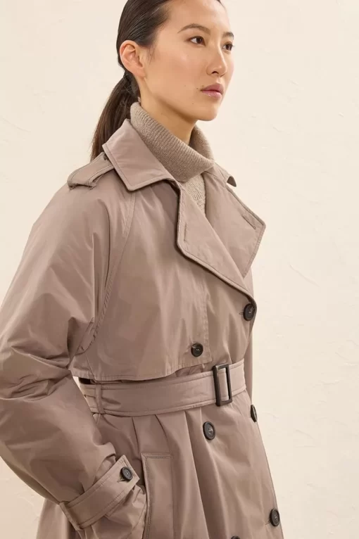 Outlet Peserico Trench In Cotone Mano Pesca Wr