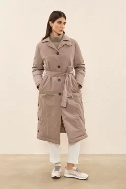 Flash Sale Peserico Trench In Cotone Mano Pesca Wr Imbottito