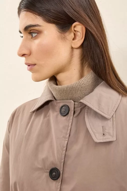 Flash Sale Peserico Trench In Cotone Mano Pesca Wr Imbottito