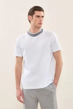 Store Peserico T-Shirt In Jersey Di Puro Cotone Mako