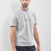 Hot Peserico T-Shirt In Jersey Di Puro Cotone Mako Con Stampa